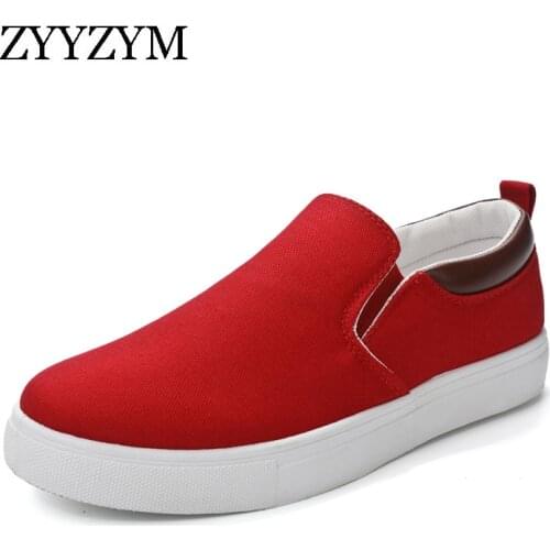 ZYYZYM Mens Shoes Casual Canvas Spring Summer Slip-on Man Fashion Sneakers Flats Breathable Light Footwear