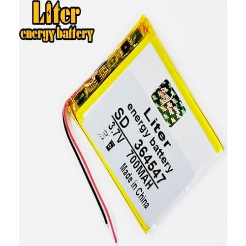 364547 3.7V 700mah Lithium polymer Battery with Protection Board For Bluetooth GSP PSP Digital Products