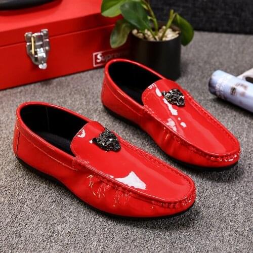 Loafers Driving Shoes Black Casual Shoes Men Fashion Slip On Shoes Men Zapatos De Charol Hombre Sapato Masculino Social Schuhe