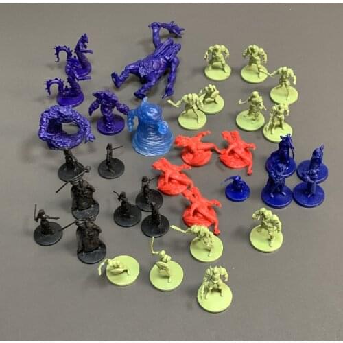Lot 38pcs Hero Warriors Monster Board Game Miniatures Green Horde Temple of Elemental Evil Role Palying Figure TRPG Toys