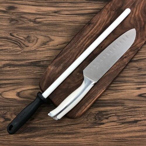 Musats12 inch Ceramic Sharpening Rod knife sharpener with ABS Handle Honing Knife Sharpener for Knives Sharpening steel