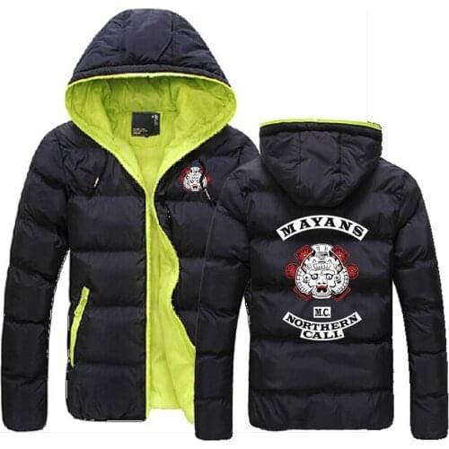 2021 New Mens Fashion Sons Of Anarchy Autumn Winter Customize Warm Print Jackets TV Mayans Unisex Zipper Slim Coats Hoodies