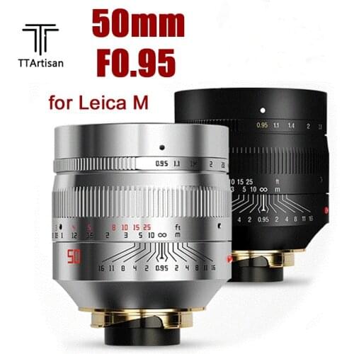 TTartisan 50mm F0.95 Lens for Leica M Mount Camera Like M9 M10 50/0.95 Camera Lens Full Frame Manual focus, Black Color