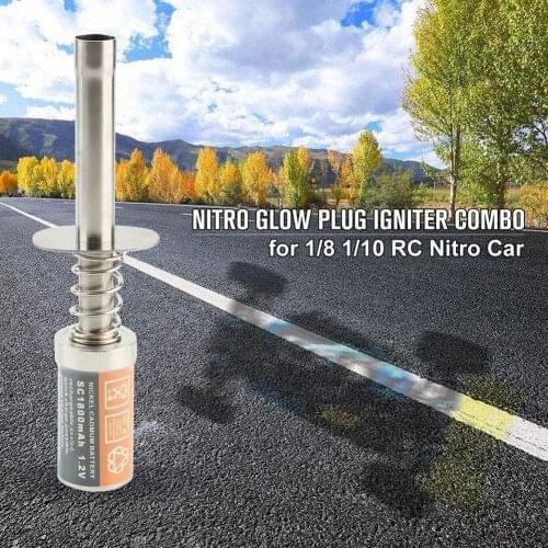 RC Nitro 1.2 V 1800mah / 3600mah RECHARGEABLE GLOW PLUG Starter Igniter AC Charger For Gas Nitro Engine Power 1/10 1/8 RC Car