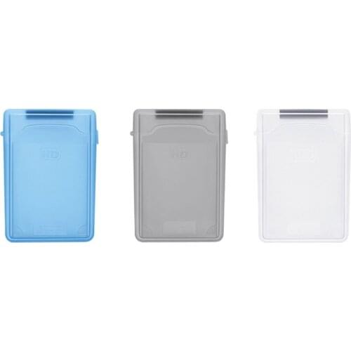 3PCS Plastic Full Case Protector Storage Hard Drive Case Transparent Box for 3.5 Inch Hard Drive