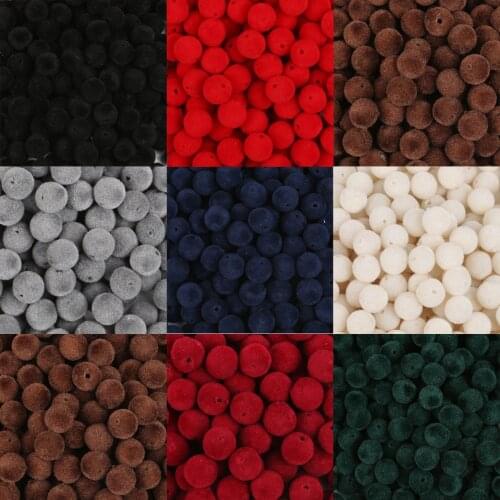 20-50Pcs/lot 10mm Polyester Pompon Ball Mini Fur Pom Pom With Hole Sewing Accessory For DIY Craft Making Supplies