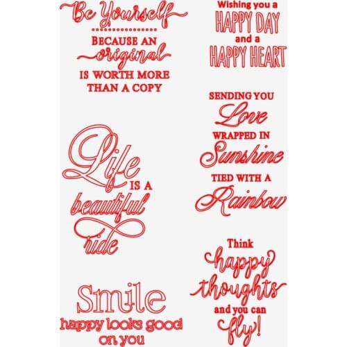 Smile Transparent Clear Silicone Stamp/Seal for DIY scrapbooking/photo album Decorative clear stamp sheets FXL053