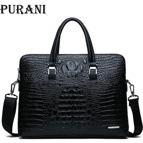 PURANI Men's Leather Briefcases