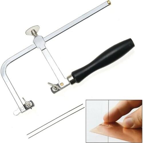 Adjustable U-type Manual Saw Frame Wood Jewellery Cutting Tool + 12 Blades Used For Jewelry Making Woodworking