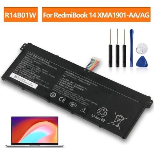 Replacement Laptop Battery For Xiaomi RedmiBook 14 XMA1901-AG XMA1901-AA R14B01W Rechargeable Battery 3220mAh