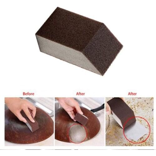 Trapezoid emery sponge wipe nano sponge brush pot magic tool cleaning decontamination rust removal pot bottom magic brush