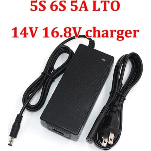12V 5A 5S 6S LTO fast smart charger Lithium titanate 14V 16.8V 5A 10A DC output for 12V 10Ah 20ah 15ah 30AH 40AH 50AH power