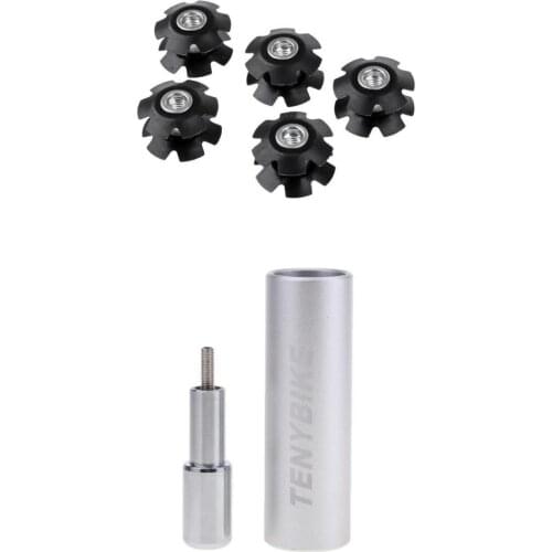 Bicycle Fork Headset Installer Star Nut Setting Setter & 5 Fangled Star Nut