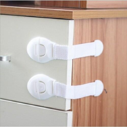10Pcs/Lot Baby Child Safety Lock Protection Locking Doors Childrens Plastic Protection Toddler Kids Safety Cabinet Locks