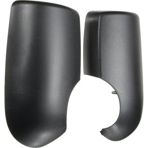 2Pcs ABS Black Door Wing MIRROR COVERS Near Passenger L+R for FORD TRANSIT MK6 MK7 2000-2014