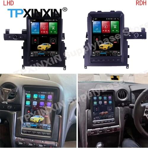 128G Tesla Radio Stereo Screen Recorder Android 11 For Nissan GT-R GTR Skyline 2011 2012 2013 2014 2015-2017 GPS Stereo Head Uni