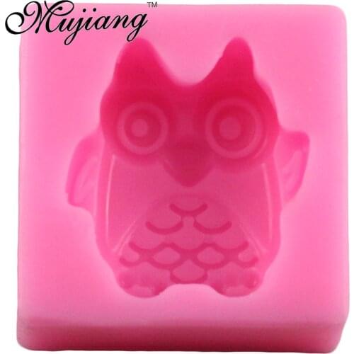 Mujiang 3D Baking Mold Owl Silicone Fondant Molds Cake Decorating Tools DIY Sugarcraft Animals Chocolate Candy Clay Moulds