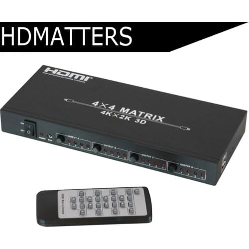 4K HDMI matrix Switcher Splitter 4 in 4 out HDMI1.4V 3D,4kX2K/30HZ with EDID&RS232