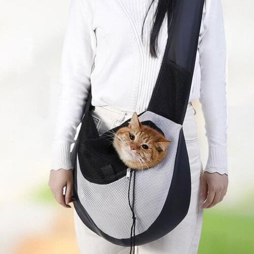 50% Dropshipping!!Comfortable Shoulder Bag Breathable Mesh Tote Bag Oxford Puppy Cat Support Pet Travel Strap