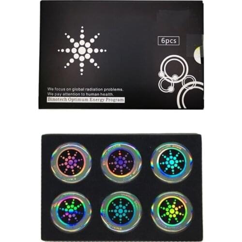 6Pcs Round Energy Phone Sticker Anti Radiation Protection Mobile Phone Sticker for Cellphone EMF Protector G99B