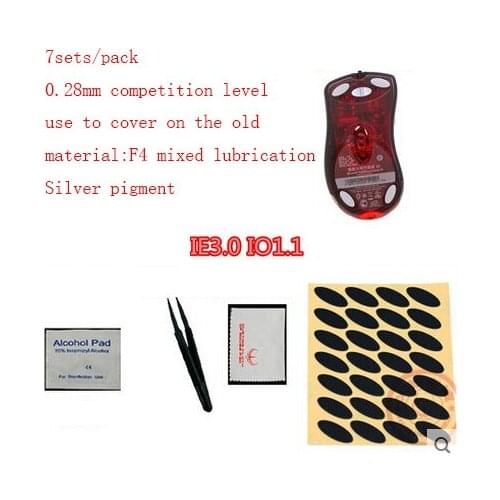 8sets/pack original hotline games competition level mouse feet for Microsoft IE3.0 IO1.1 professional 0.23mm mouseskate mousepad