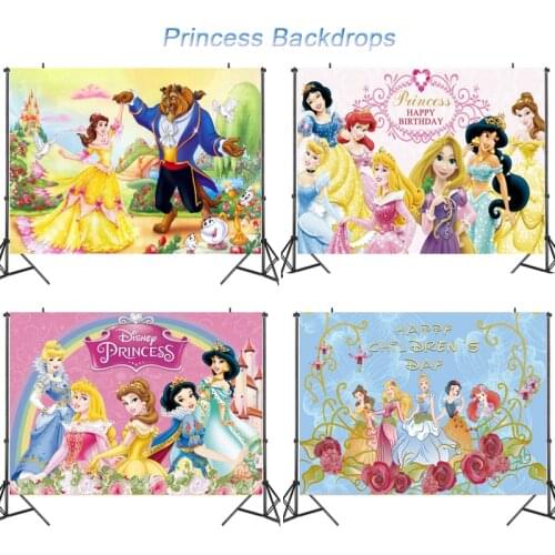 Snow White Princess Birthday Backdrop Girls Party Decorations Baby Shower Newborn Customize Vinyl Background Photocall Studio