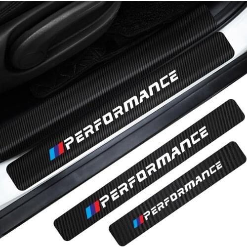 BMW E46 E39 E90 E60 E36 X1 X3 X4 X5 x6 1 3 5 series 5PCS car carbon fiber threshold protection sticker auto parts