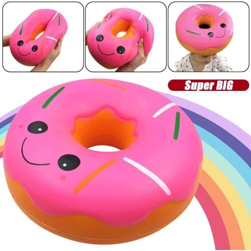 Oversized cartoon donut toy for children Squishies Jumbo Giant Doughnut Slow Rising Fruit Scented Stress Relief Toy Gift L0110