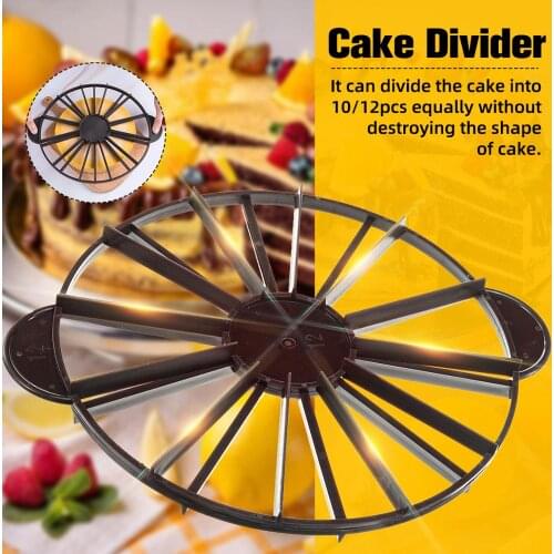 Rumah Tangga Bulat 10/12 Potongan Roti Kue Pembagi Sama Bagian Marker Alat Pemotong