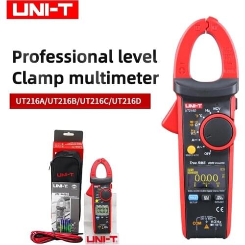 UNI-T UT216D 600A Digital Clamp Meter NCV V.F.C Diode LCD Backlight Analog Flashlight UT216A/B/C