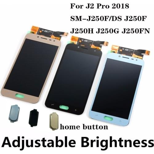 For Samsung Galaxy J2 Pro 2018 SM-J250F/DS J250F J250H J250G J250FN LCD Display Touch Screen Digitizer Assembly + Home Button