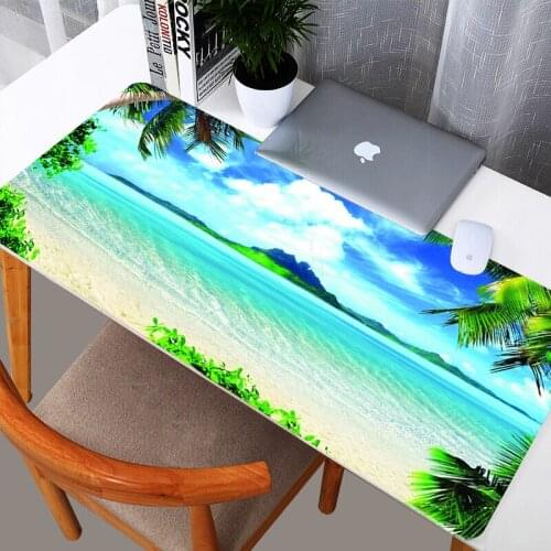 Tropical Beach Palm 400mm*900mm Game Mousepad Large Size Xl Mouse Mat Keyboard Pad Desk Mat Office Decoration Carpet MousePads