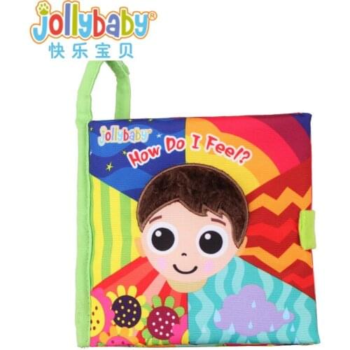 Jollybaby Baby Cloth Book Baby Fabric Books English Educational Infant Rustling Toys Learning Toy Counting Book Bedtime Story