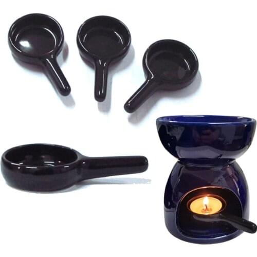 Ceramic Aroma Burner Essential Oil Burner Aromatherapy Candle Holder Small Tray With Handle