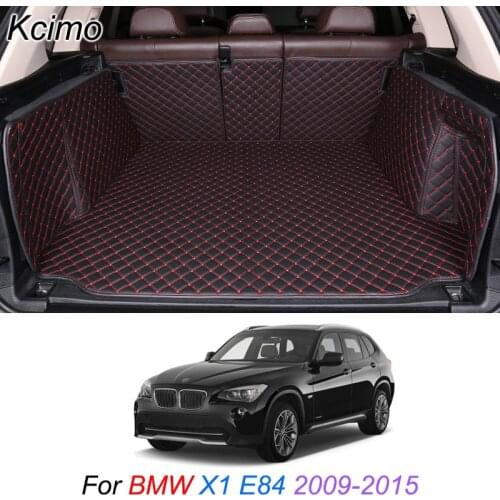 Leather Car Trunk Mat For BMW X1 E84 2009 2010 2011 2012 2013 2014 2015 Cargo Liner Trunk Floor Pad Carpet Car Accessories