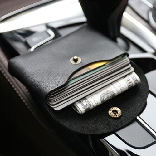 Mini Credit Card bag Handmade Vintage Genuine Leather Coin purse small Coin Bag Coin holder Creative Lovely Wallet little gift