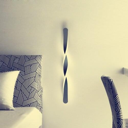 Nordic Minimalist creativity LED Wall Lamp Modern design black white Wall Lights 50CM 70CM LED Sconce for Living Room Bedroom