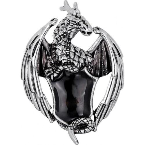 Fashion Retro Dragon Flying Shape Lapel Brooch Pin Clothes Bag Jewelry Accessory Brooch Pin Clothes Bag Drip Brooch Gifts