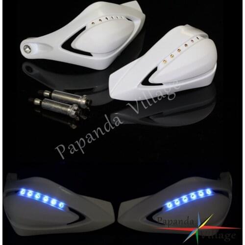 Motorbikes Blue LED 7/8" 22mm White Dirt Bike Handguard Protector Turn Signal Light for XT 225 250 Enduro ATV Scooter
