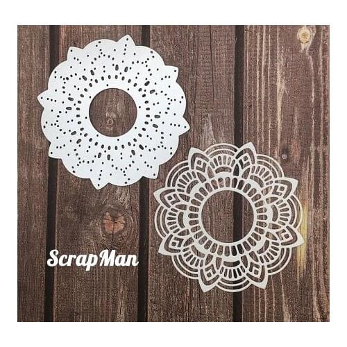 New Metal cutting dies Circle background 4 cut die mold card Scrapbook paper craft knife mould blade punch stencils