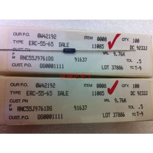 Original new 100% RNC55J9761DS ERC-55 9.76K 0.5% 1/8W 9761 DIP resistor (Inductor)