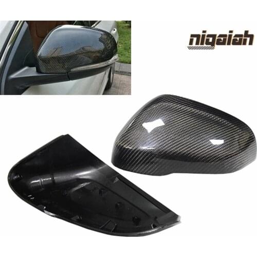 Pair Side Mirror Covers for Volvo S60 2011-2019 V40 2013-2019 V60 2012-2019 Carbon Fiber Mirror Caps Trim Side Door Mirror Cover
