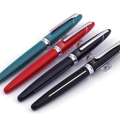 Picasso Pimio 919 Baroque Pure Red and Silver Clip Metal Calligraphy Pen with 0.5mm Nib for Painting with Original Gift Box