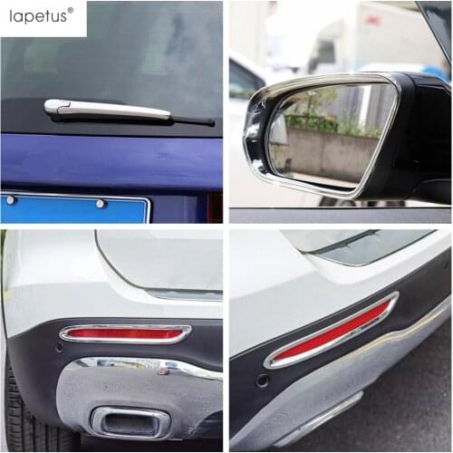 Lapetus For Mercedes-Benz GLB 180 200 X247 2020 2021 Rear Bumper Fog Lights Lamp / Window Windscreen Wiper Cover Trim Chrome ABS