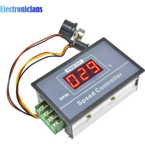 30A DC 6V 12V 24V 48V PWM Motor Speed Controller LED Digital Display 0~100% adjustable Voltage Regulator W/ Potentiometer Switch