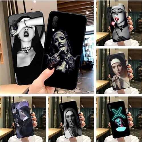 Sister Nun Girl Smoking Phone Case For Vivo Y91c Y17 Y51 Y67 Y55 Y7s Y81 Y19 Y97 Y93 V17 vivos5