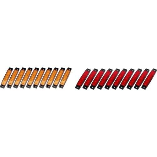 LED Trailer Side Marker Lights Sealed Indicators Clearance Lamps 12V for Trucks Bus Trailer UTV SUV Pickup Camper