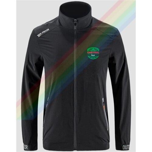 Only Has Liquid Tungsten Vespa Cas Trol Slim Sport Street Windbreaker Zipper Thin Jacket Mens Casual Front Printing Jacket