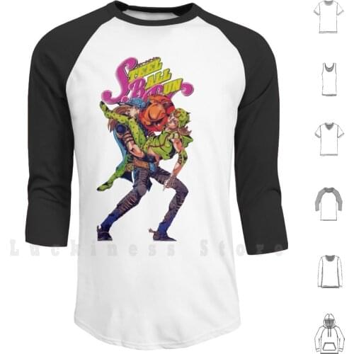 Steel Ball Run Hoodie Long Sleeve Johnny Joestar Gyro Zeppeli Steel Ball Run Jojos Jojos Bizarre Adventure Part 7