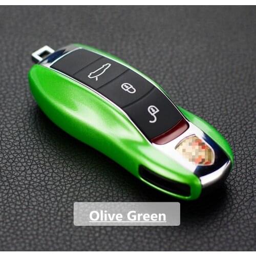 Green FOB Remote Key Case Key Cover Modified Key Shell Replacement Refit Porsche Cayenne Macan 911 boxster cayman for Panamera